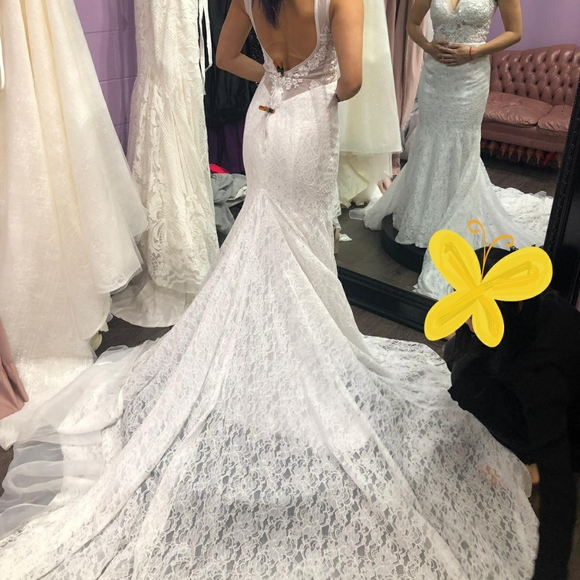 Mermaid Dress with Train - Picture 4 of 8